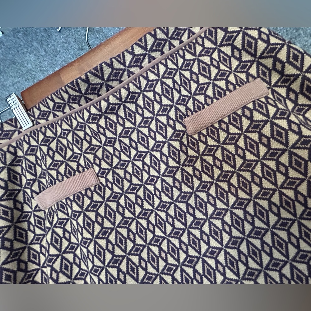 Kiabi Mini Skirt Brown & Deep Purple Design Size Large - Picture 4 of 8